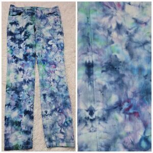 Pilcro And The Letterpress Script Tye-dye Skinny Stretch Ankle Jeans Size 28x27